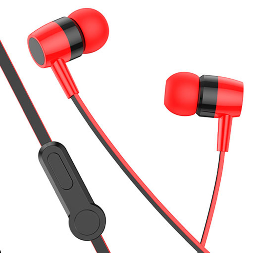 Earphones with microphone LAMTECH LAM021363 red