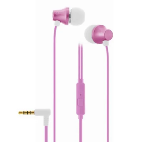 Earphones with microphone WK Wi80 pink