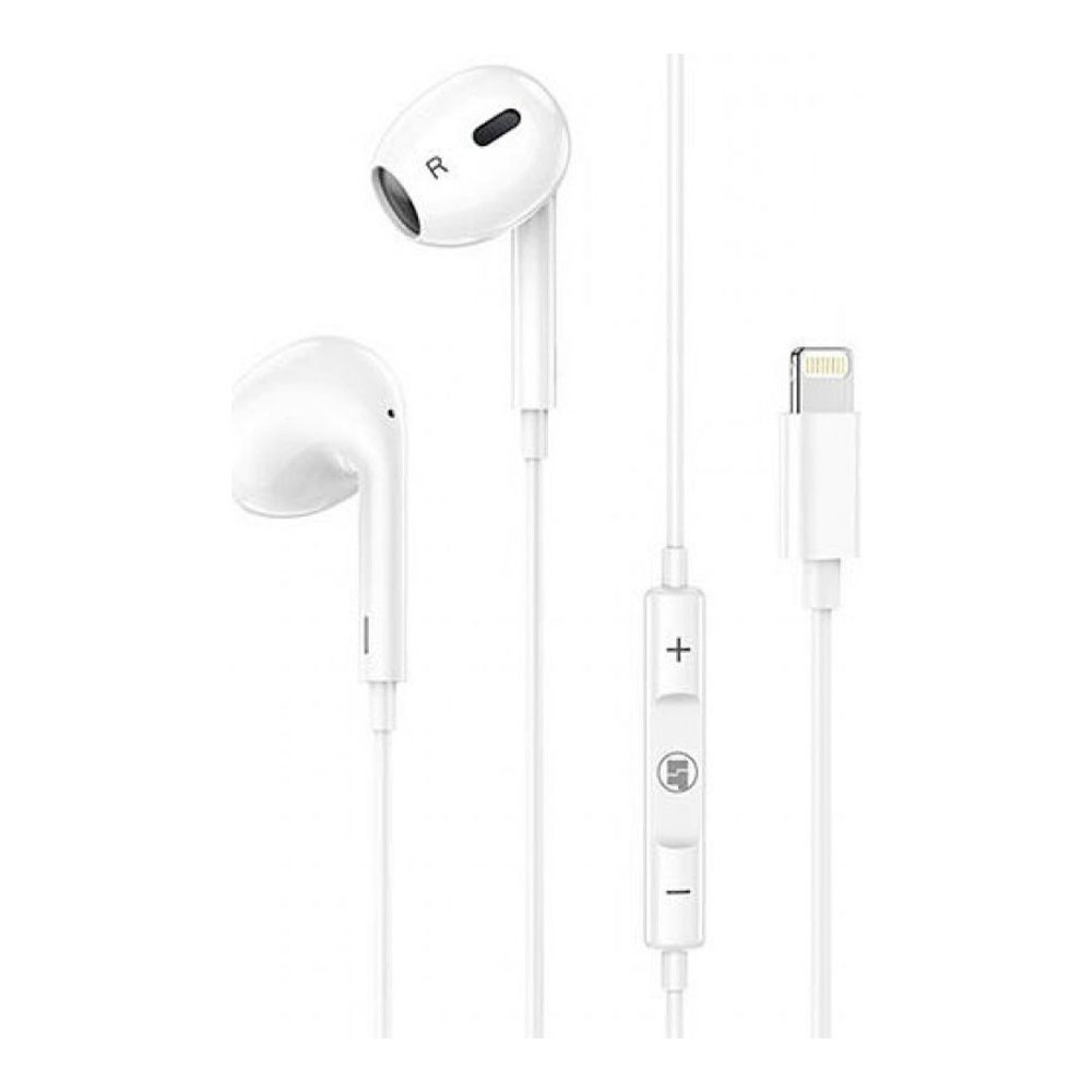 Earphones with microphone LAMTECH LAM111740 white