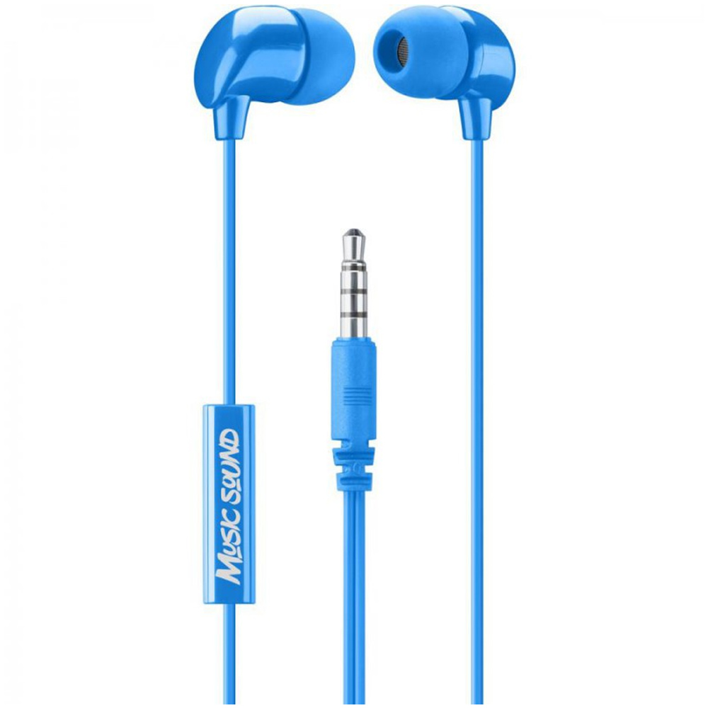 Earphones with microphone CELLULARLINE Auine AUINEARMSB blue