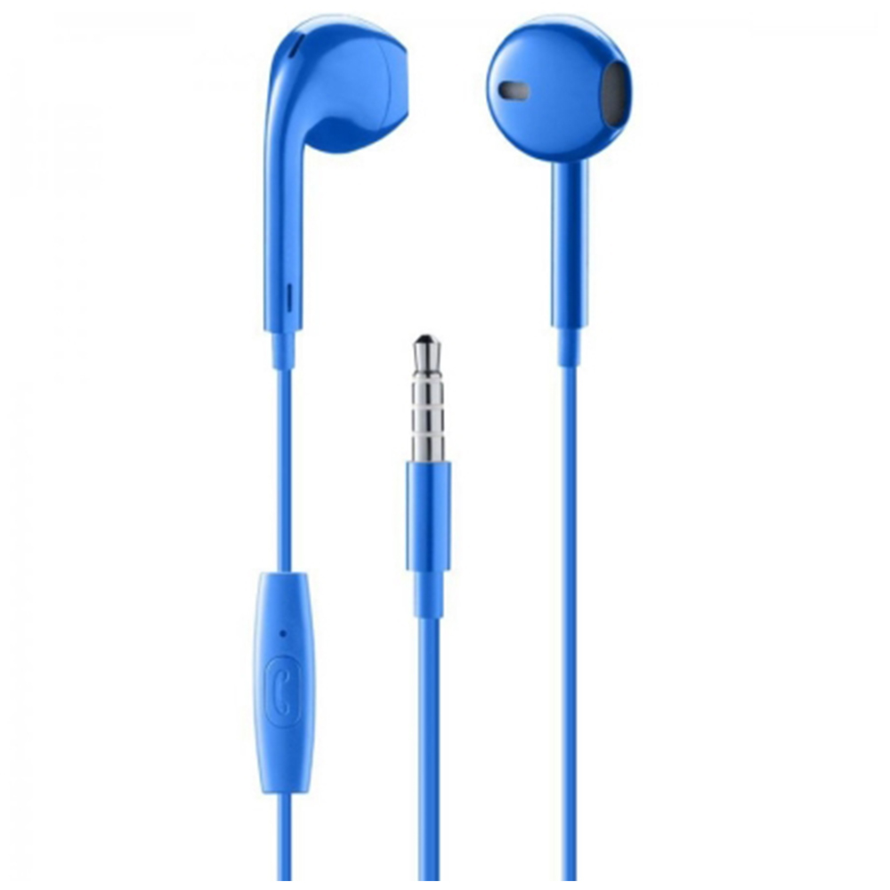 Earphones with microphone CELLULARLINE Au Capsule AUCAPSULEMSB blue