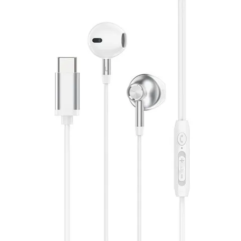 Earphones with microphone HOCO L13 Grandee white