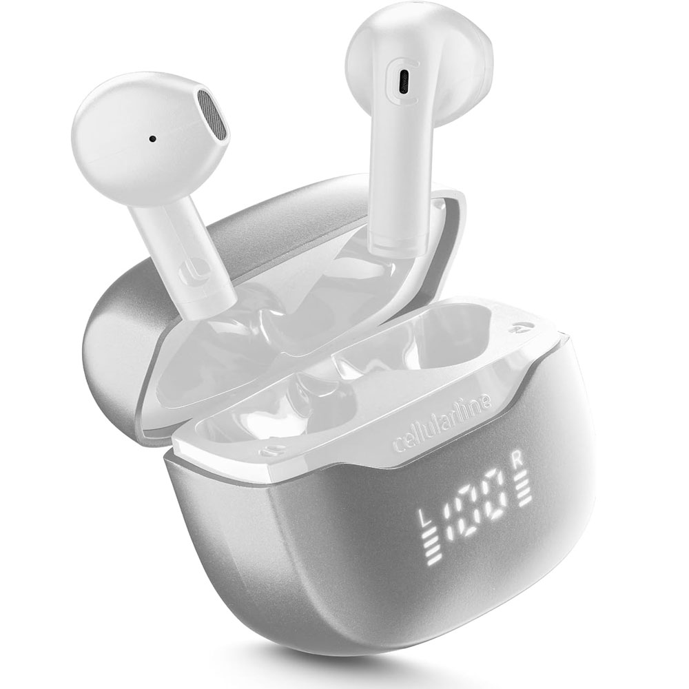 Bluetooth Earbuds CELLULARLINE Core Pro True Wireless BTCOREPROTWSW white