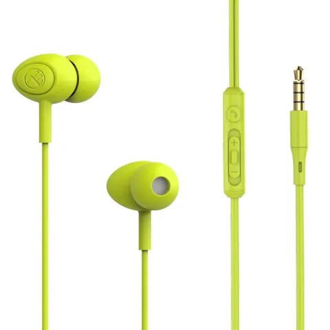 Earphones with microphone TELLUR Gamma TLL162321 green