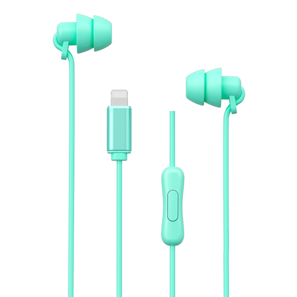 Earphones with microphone WK YB-02 Lightning green