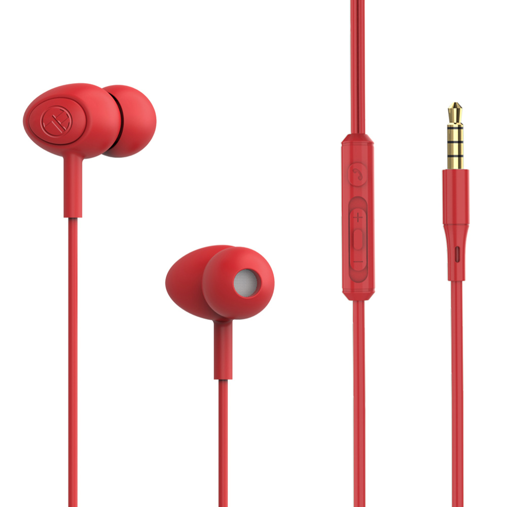 Earphones with microphone TELLUR Gamma TLL162301 red