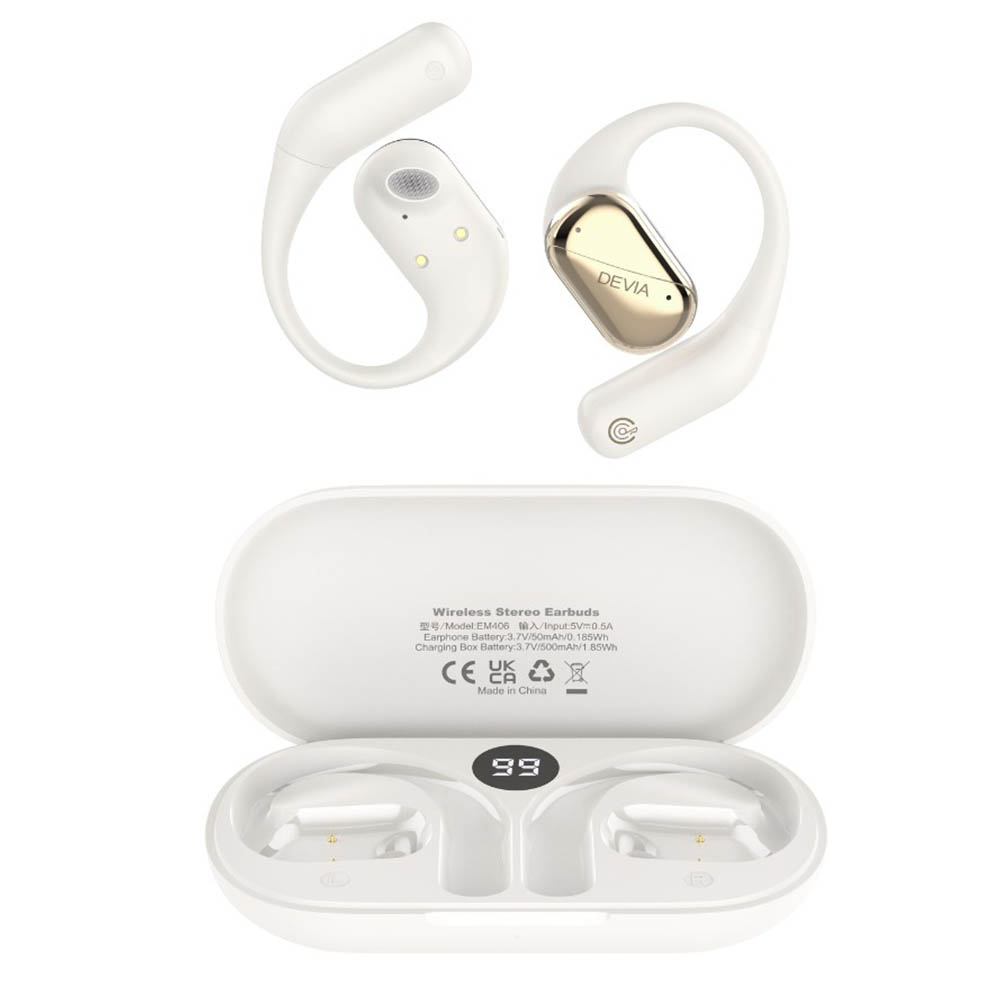 Bluetooth Earbuds DEVIA OWS Lite1 EM406 beige