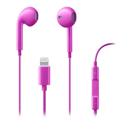 Earphones with microphone CELLULARLINE Swan MFI AUSWANMFIIPHP pink