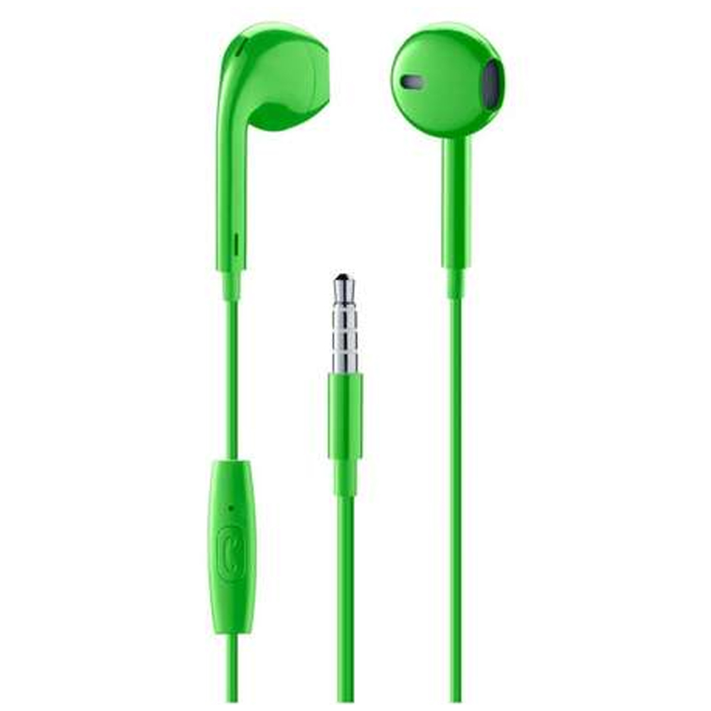 Earphones with microphone CELLULARLINE Au Capsule AUCAPSULEMSG green