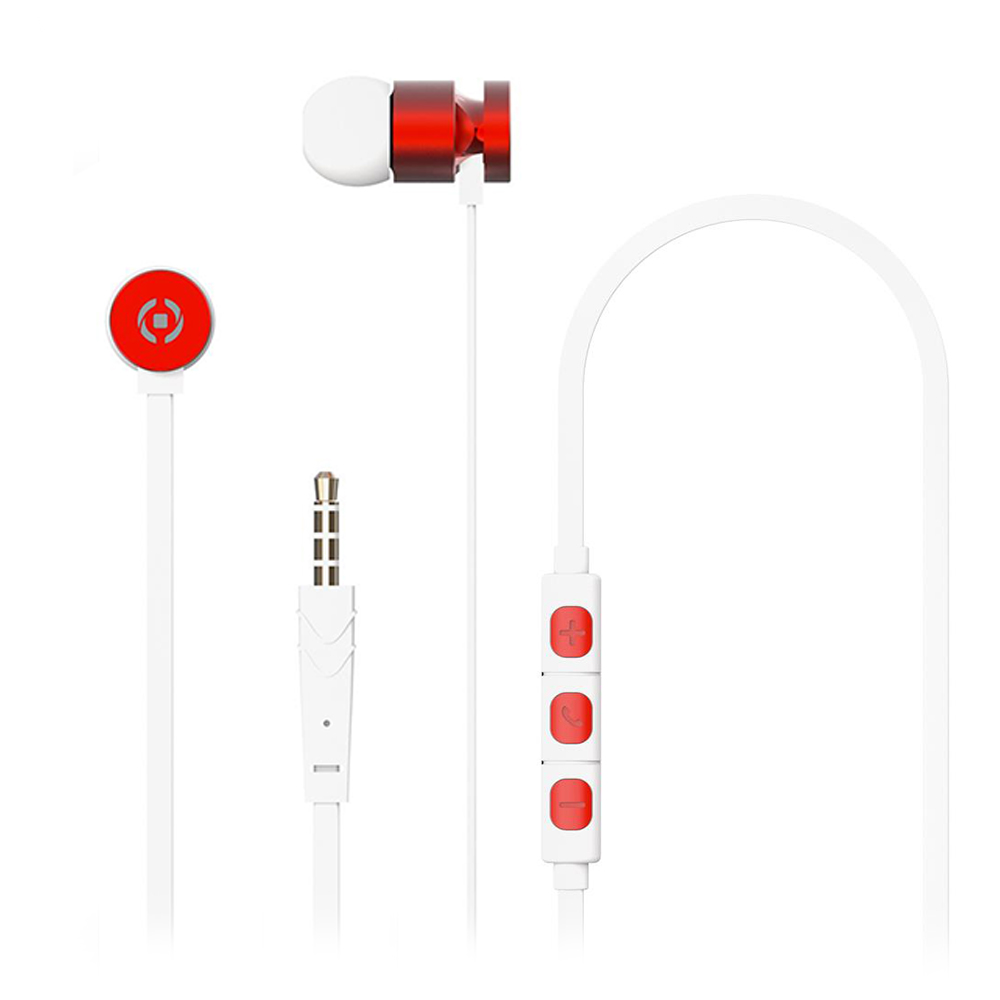 Earphones with microphone CELLY UP1000RD red