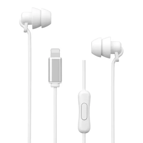 Earphones with microphone WK YB-02 Lightning white
