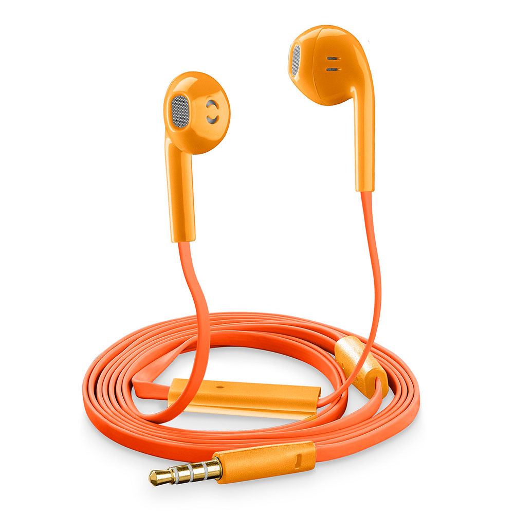 Earphones with microphone CELLULARLINE Slug SLUGSMARTO orange