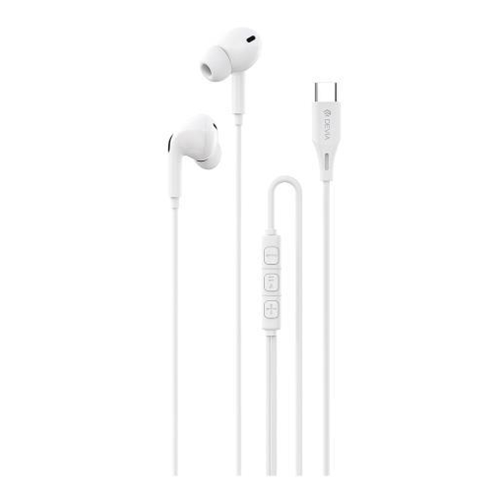 Earphones with microphone DEVIA Kintone Series A2 EM107 white