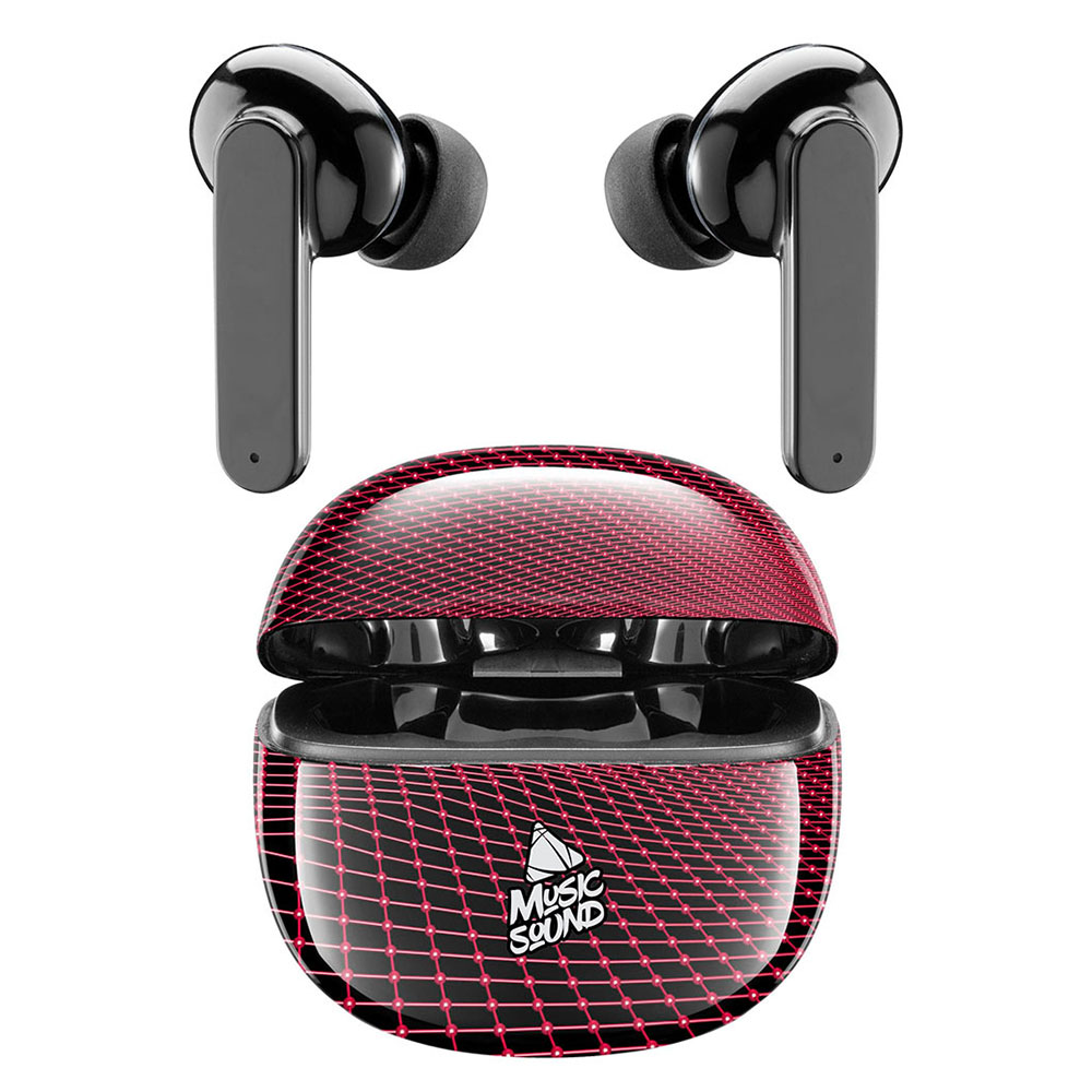Bluetooth Earbuds CELLULARLINE Music Sound True Wireless BTMSTWSINEAR1 black/red