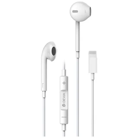 Earphones with microphone DEVIA EM026 white
