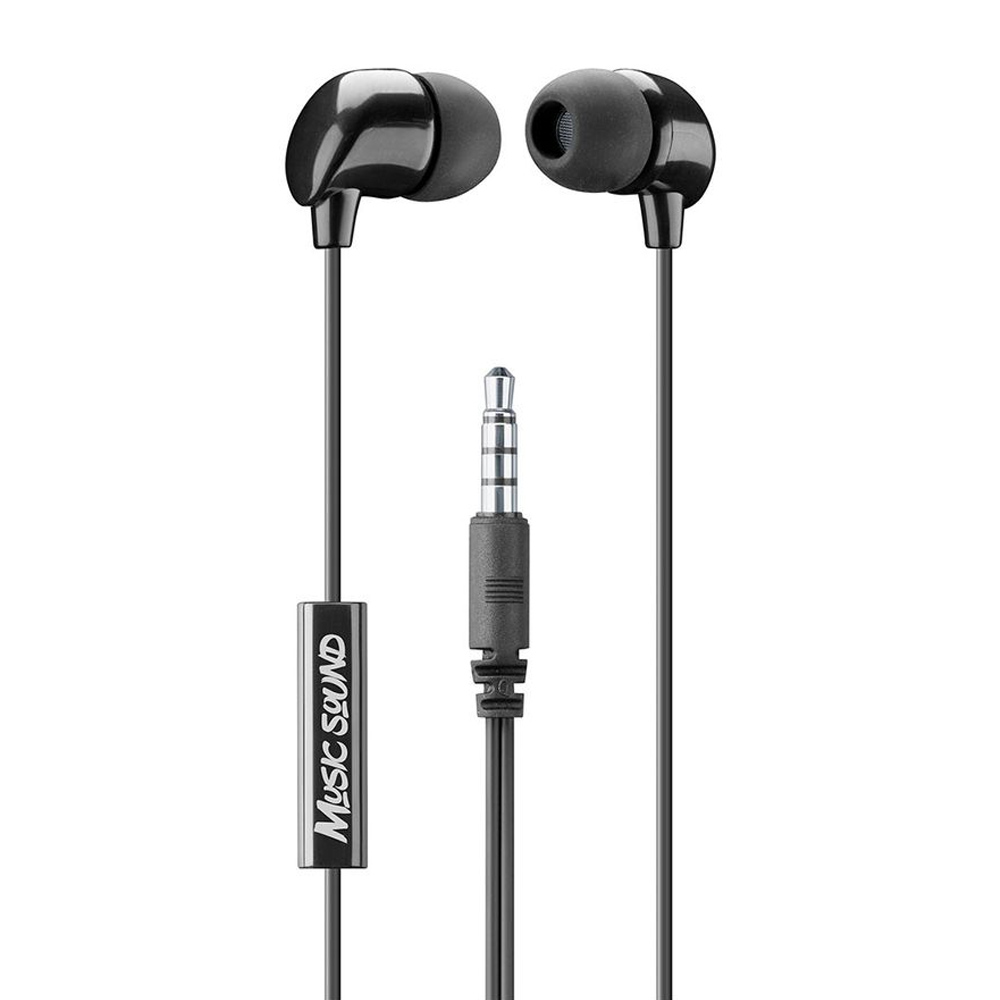Earphones with microphone CELLULARLINE Auine AUINEARMSK black
