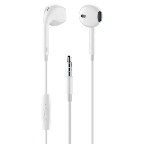 Earphones with microphone CELLULARLINE Au Capsule AUCAPSULEMSW white