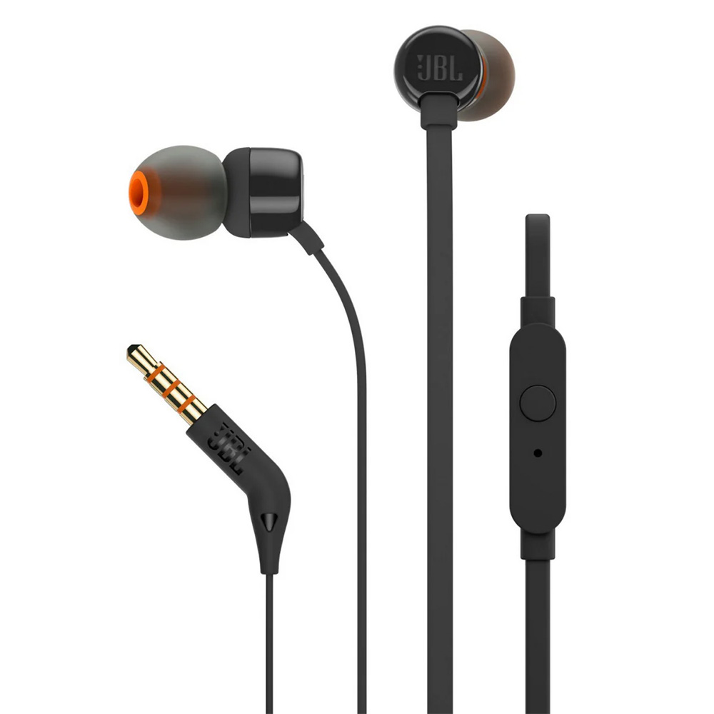 Earphones with microphone JBL T110 JBLT110BLKE black
