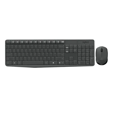 Cordless Keyboard + Mouse LOGITECH MK235 GR 920-007915 black