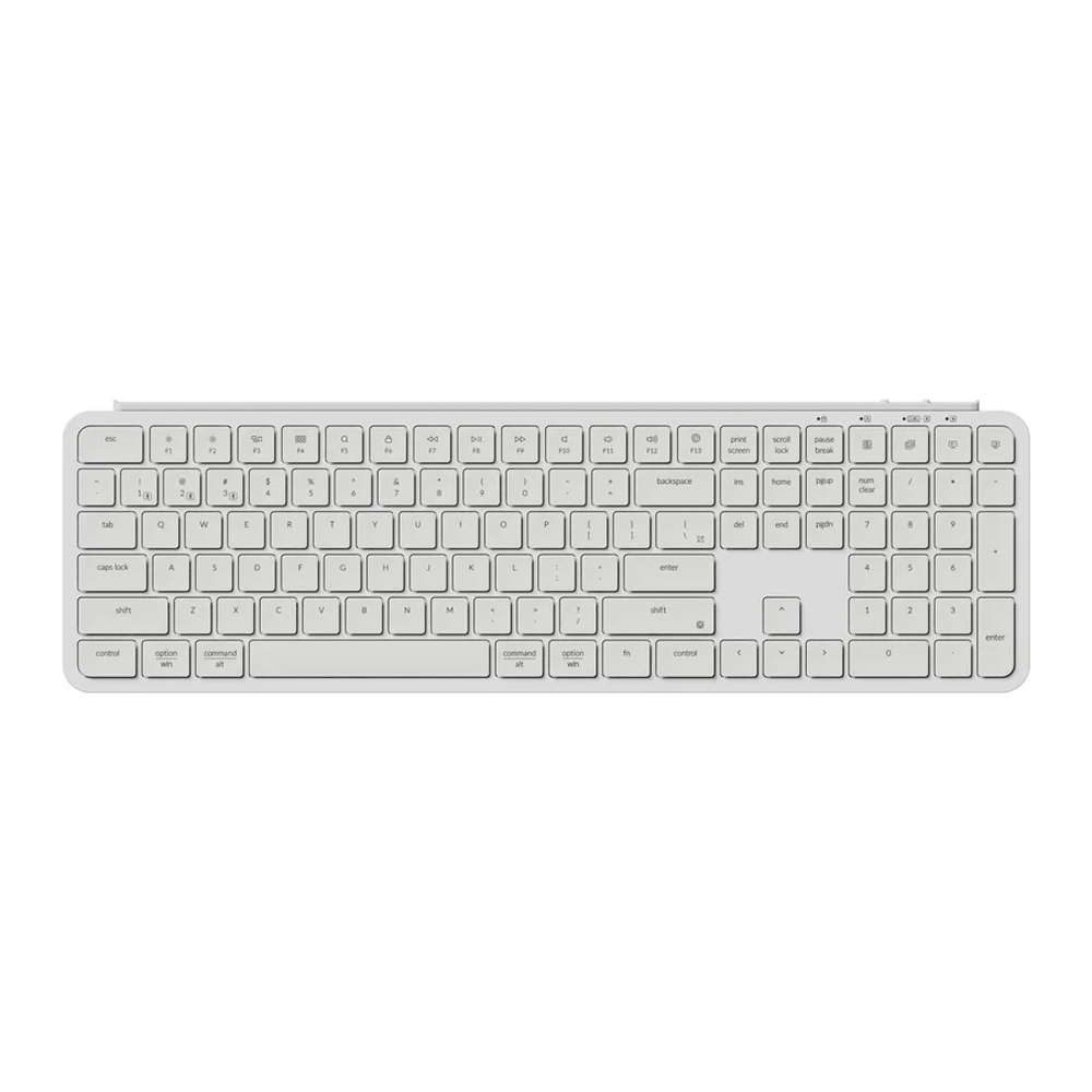 Cordless Keyboard KEYCHRON B6 Pro Ultra-Slim US B6P-K8 ivory white