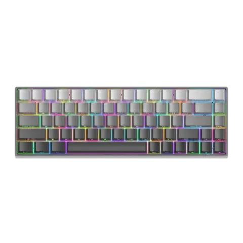 Gaming Corded Keyboard WHITE SHARK Nunchaku GK-007711 60% RGB grey
