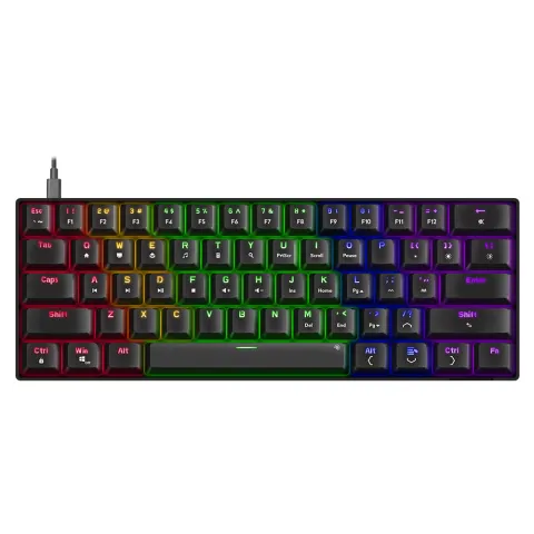 Gaming Corded Keyboard SPEEDLINK Atmos Rainbow SL-670015-BK US RGB black