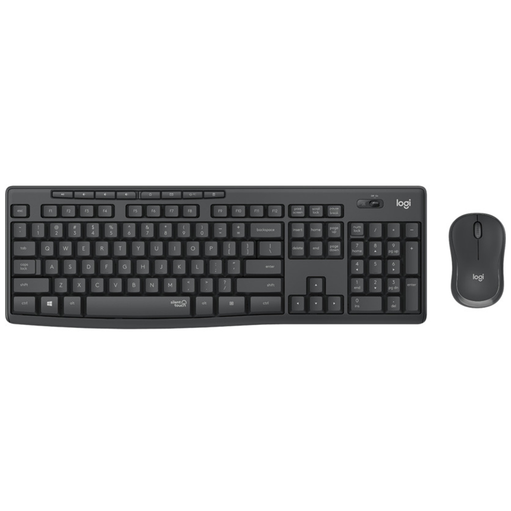 Cordless Keyboard + Mouse LOGITECH MK295 Silent Combo 920-009800 US grey