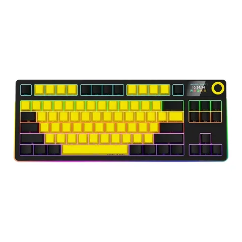 Gaming Cordless Keyboard LORGAR KBP70 TKL US LRG-KBP70TKLW-YL-US black/yellow