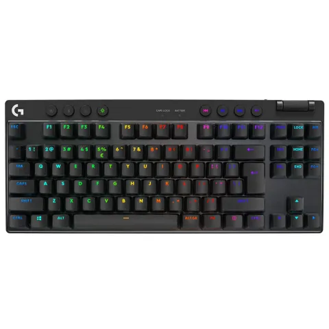 Gaming Cordless Keyboard LOGITECH G Pro Χ TKL US RGB 920-012136 black