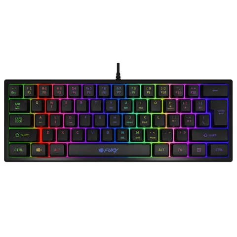 Gaming Corded Keyboard FURY Tiger 60% NFU-1851 US black