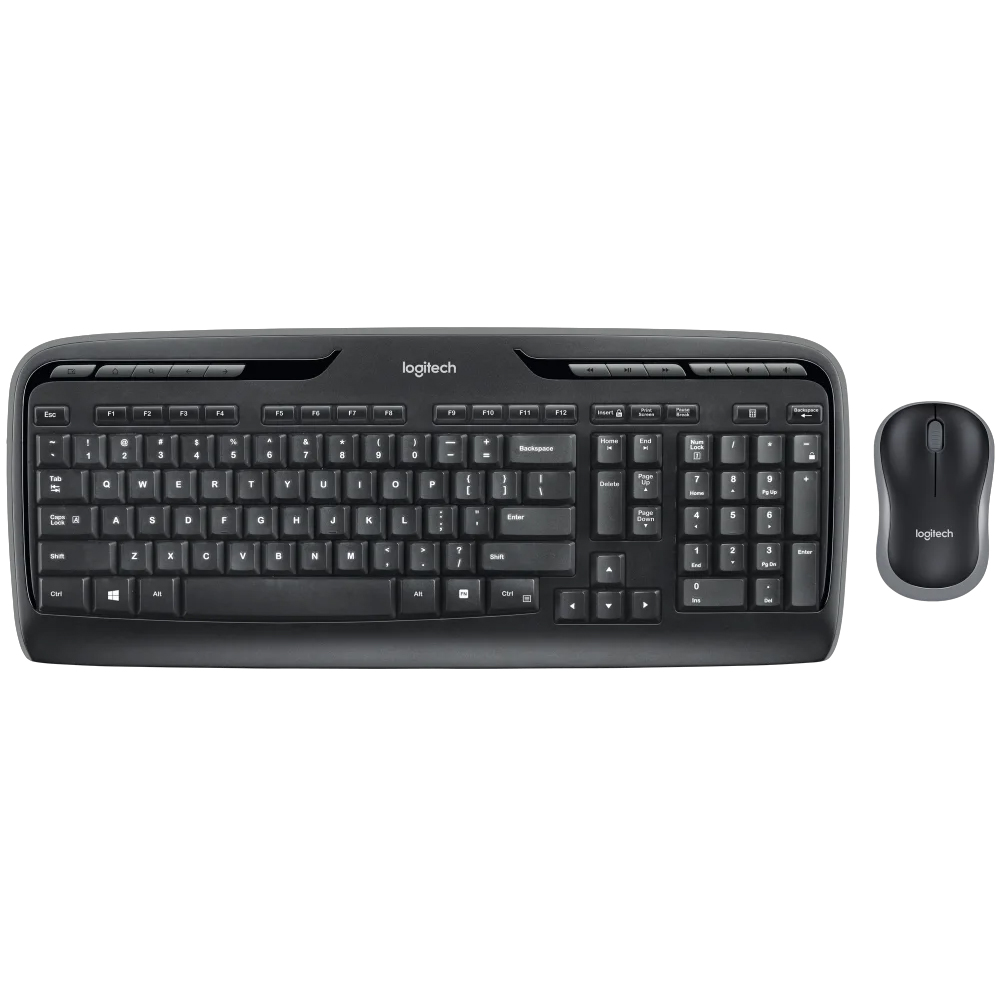 Cordless Keyboard + Mouse LOGITECH Combo MK330 920-003989 US black