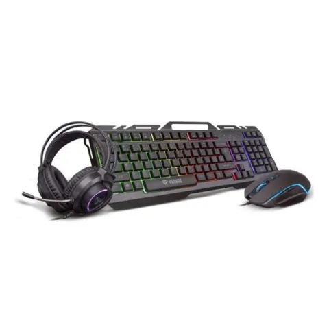 Gaming Corded Keyboard + Headphones + Mouse YENKEE Inferno 3-in-1 YGS 01 US black