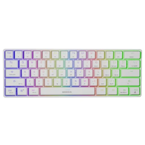 Gaming Cordless Keyboard GENESIS Thor 660 RGB US NKG-1845 white