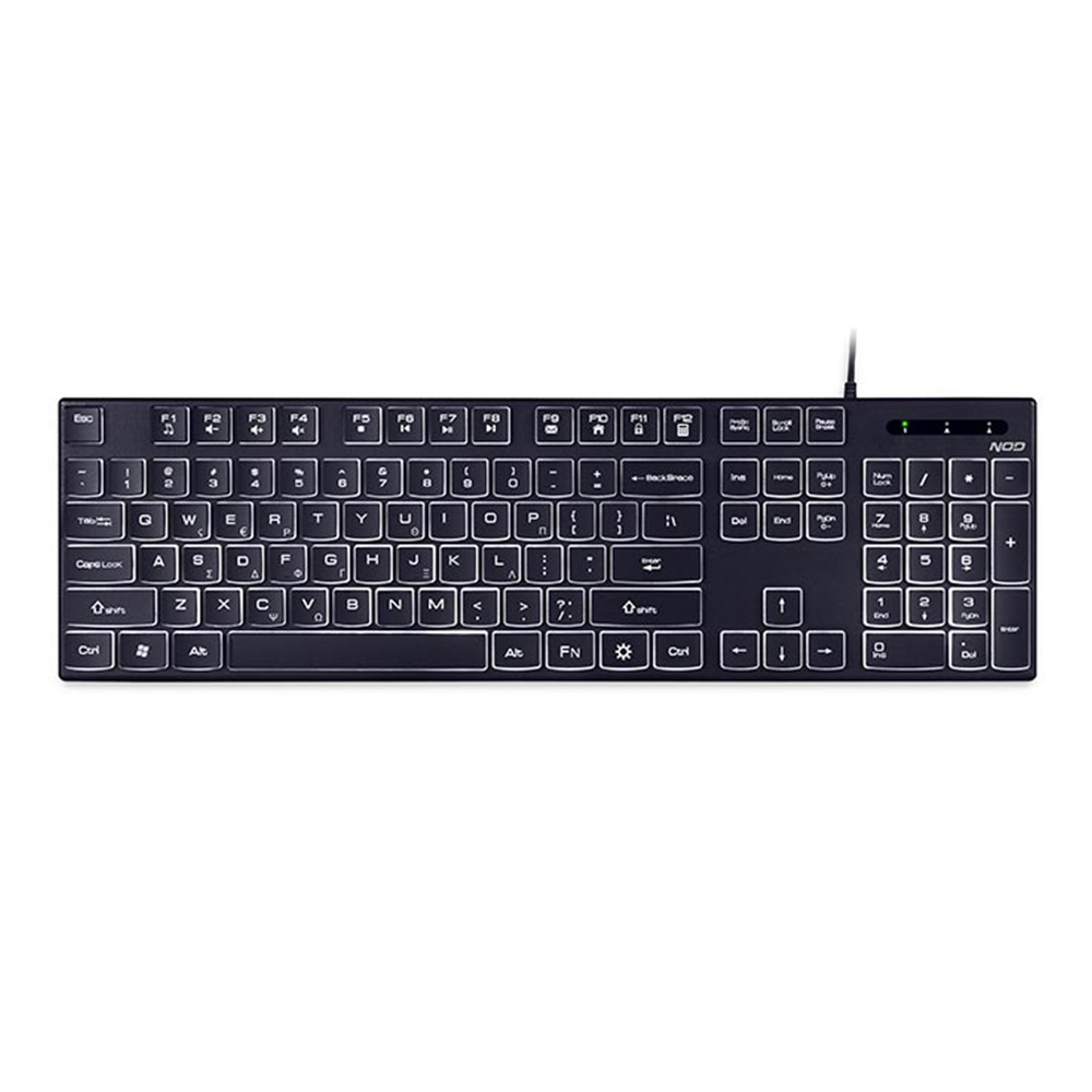 Corded Keyboard NOD Illuminati 141-0179 GR/US white