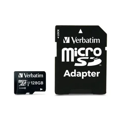 Memory Card 128GB microSDXC UHS-I U1 Class 10 + SD adaptor VERBATIM Premium 44085