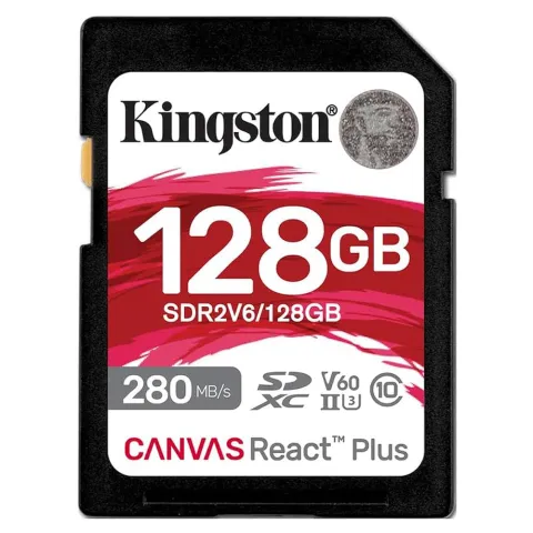 Memory Card 128GB SDΧC KINGSTON Canvas React Plus SDR2V6/128GB