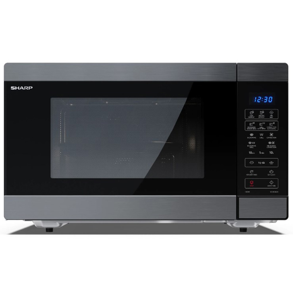 Microwave Oven Turntable SHARP Grill and Convection YC-MC422AE-SB silver/black