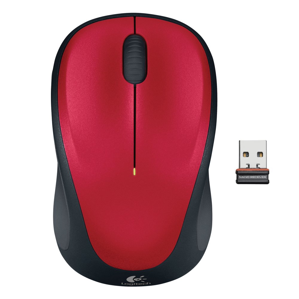 Cordless Mouse Optical LOGITECH M235 910-002496 red