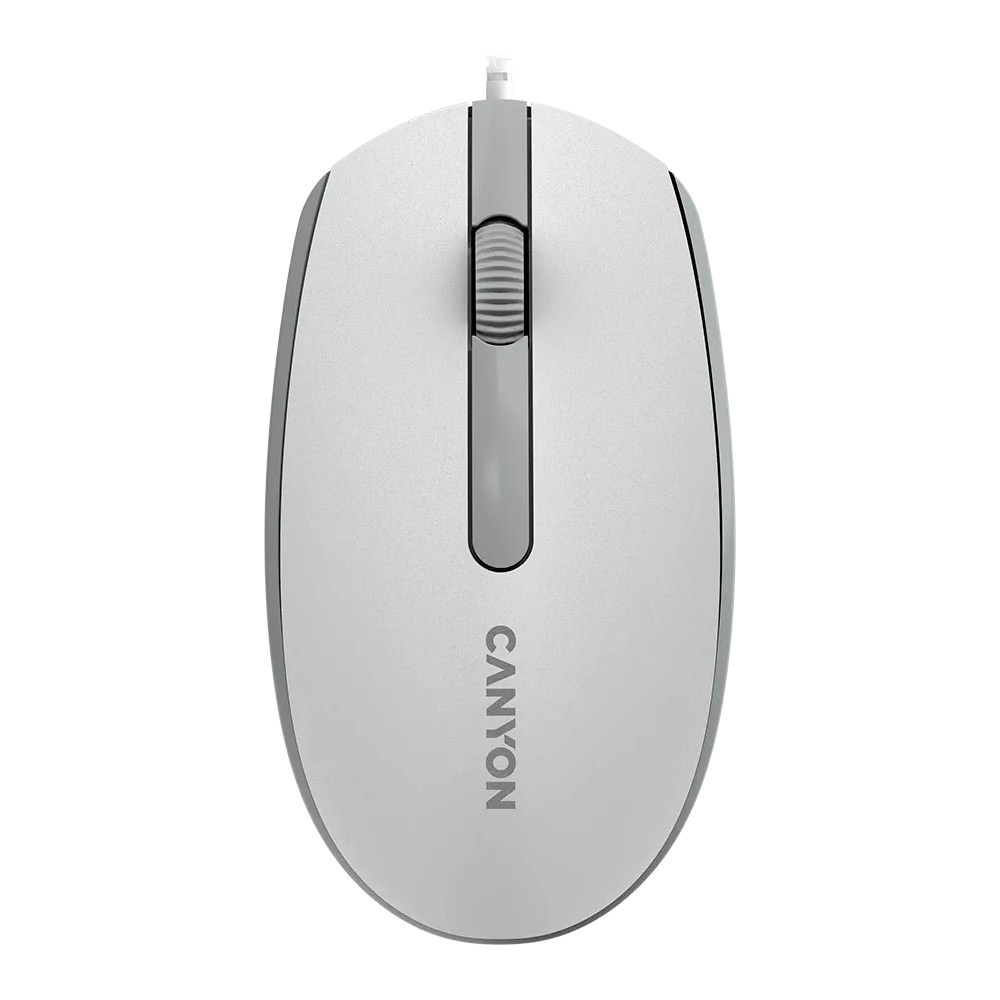 Corded Mouse Οptical CANYON M-10 CNE-CMS10WG white/grey