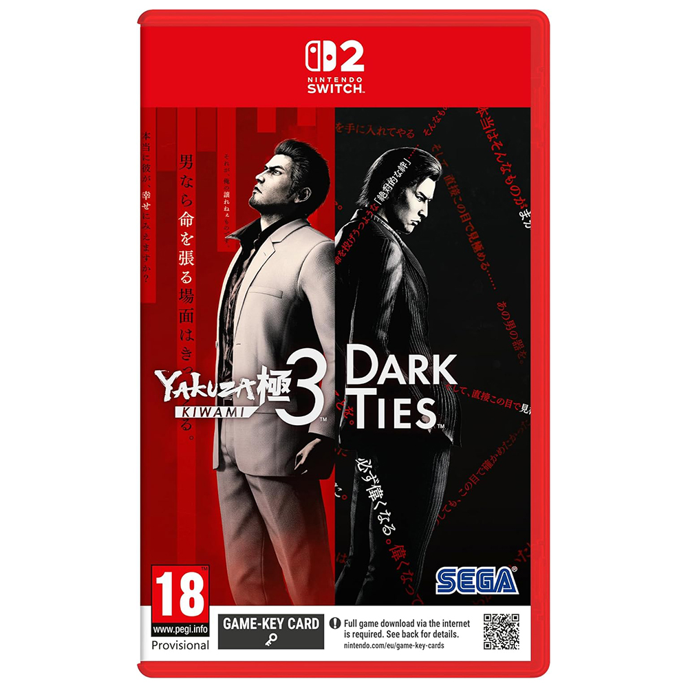 Nintendo Switch 2 game Yakuza Kiwami 3 & Dark Ties (Game Key Card)