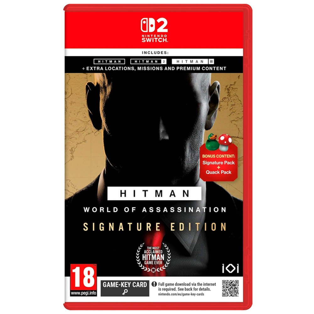 Nintendo Switch 2 game Hitman World of Assassination – Signature Edition (Code in a Box)