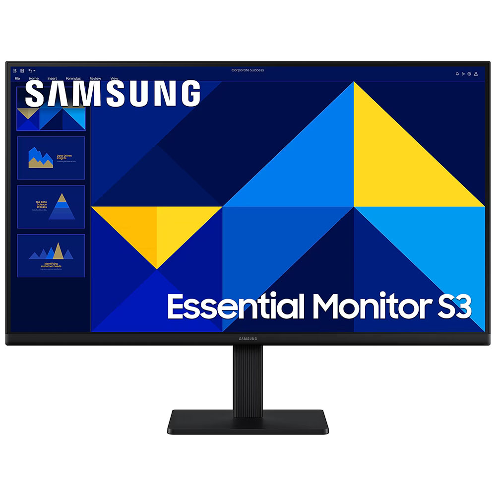 PC Monitor 27" SAMSUNG Essential Monitor S3 S30GD LS27D304GAUXEN FHD IPS LED black