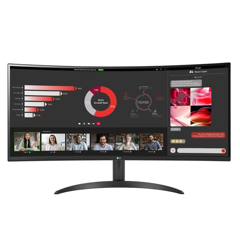 PC Monitor 34" LG Curved UltraWide 34WR50QK-B WQHD LED VA black