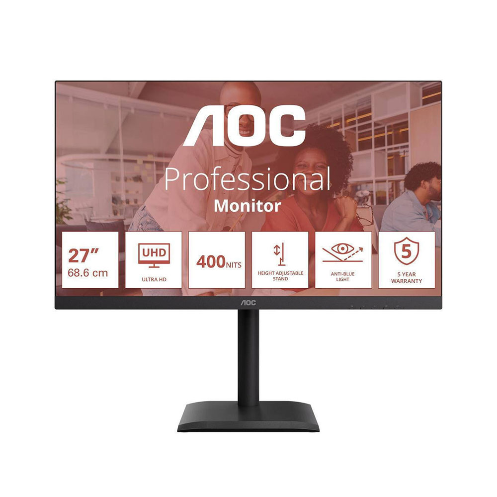 PC Monitor 27" AOC U27E4CV 4K UHD IPS black