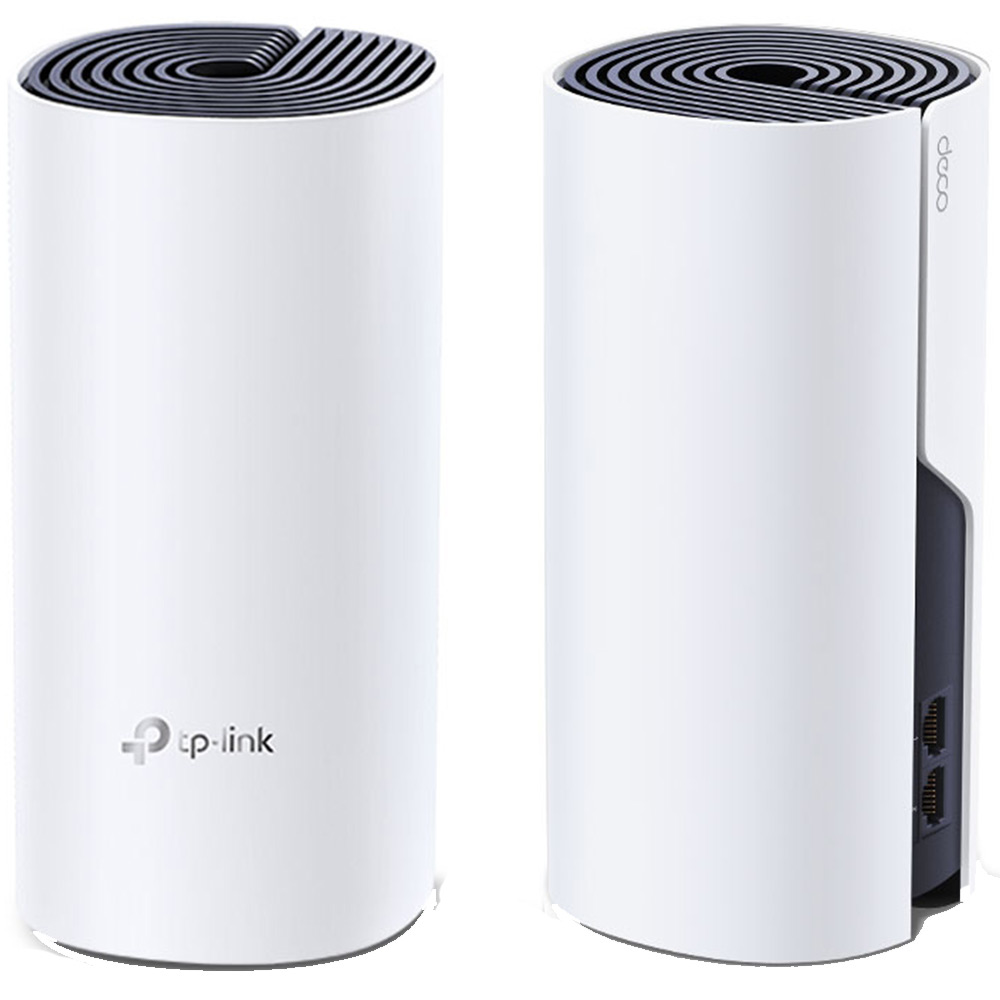 Wireless Router AC1200+ Powerline AV1000 TP-LINK Deco P9 (2-pack) Whole Home Hybrid Mesh Wi-Fi System white
