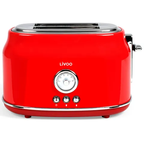 Toaster LIVOO Retro DOD181R red