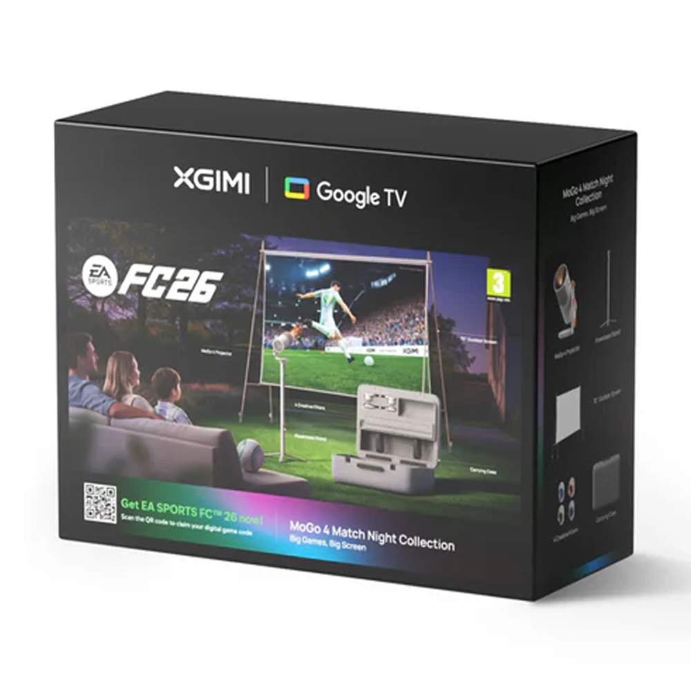 Video Projector XGIMI MoGo 4 Match Night Collection WK08K FC26 Bundle grey