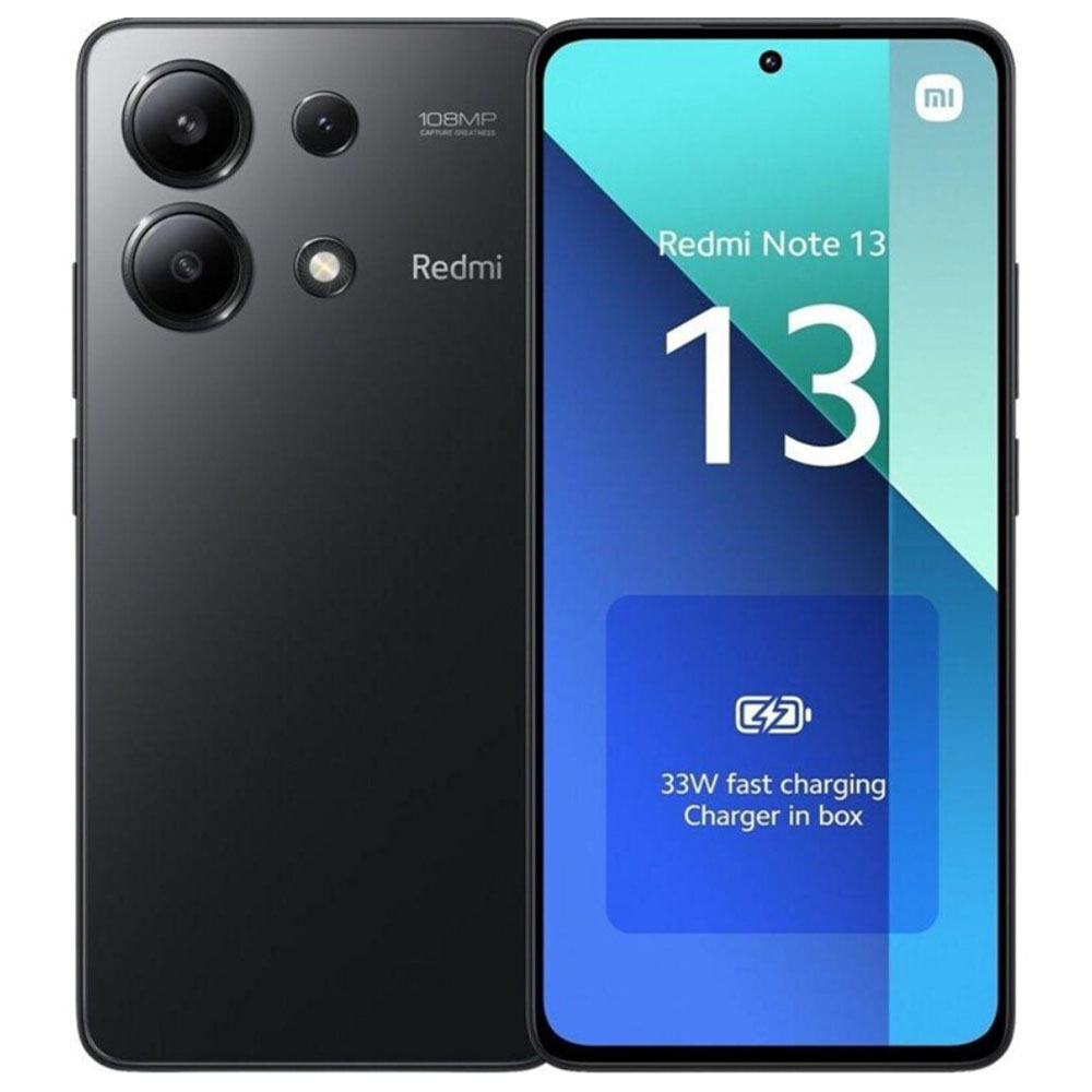 Smartphone XIAOMI Redmi Note 13 128GB LTE Dual SIM MZB0FYFEU midnight black