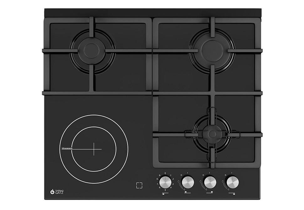 THERMOGATZ MIXED HOB [CERAMICx1][GASx3] [60cm] TGS-9441 [FRAMELESS] 60x590x520mm