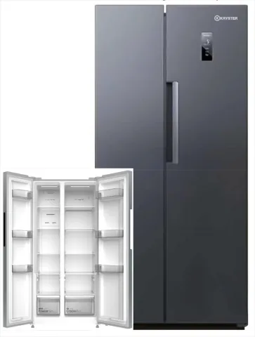 KRYSTER DARK METAL SIDE-BY-SIDE 444L REFRIGERATOR KSS454EDG 1780x830x610mm[E][WARRANTY:5Y]
